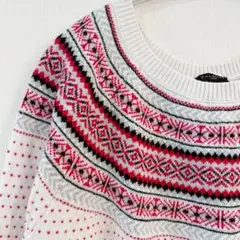 TALBOTS 【2X】ノルディック柄 セーター カジュアル　春秋冬のサムネイル