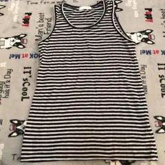 ビーズ付きボーダータンクトップ　Lサイズ