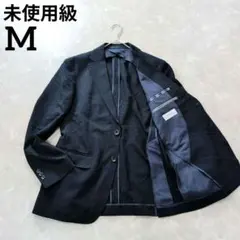 【未使用級】アオキ　高機能　洗える　シアサッカー　ネイビー　M　春夏向け　清涼感