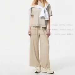 【新品未使用タグ付】プリーツパンツ　476078　BEIGE　M　UNIQLO