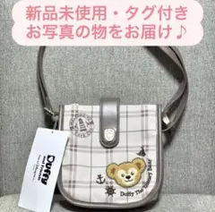 東京ディズニーシー　ダッフィー アンドフレンズ　チェック柄　ショルダーバッグ
