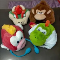 USJぬいぐるみハット　ぷくぷく・ヨッシー・クッパ・ドンキー　4点セット