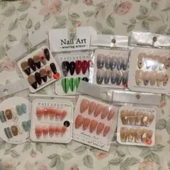 ネイルチップ　3点セット　Lサイズ　まとめ売り 8点