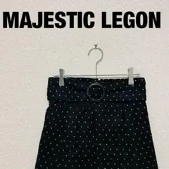 MAJESTIC LEGON ブラックスカートビッグバックル Aライン M