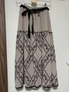 axes♡フラワー柄 フレアスカート