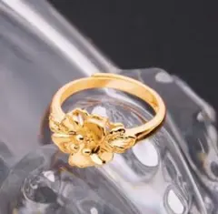 【超お買い得】レディース花モチーフ ゴールドリング 指輪 おしゃれ