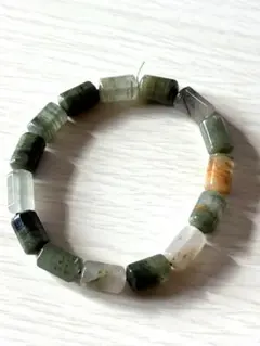 天然石モスアゲートブレスレット