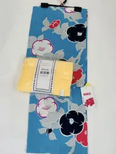 【新品・未使用】IKKO 花柄浴衣　兵児帯セット