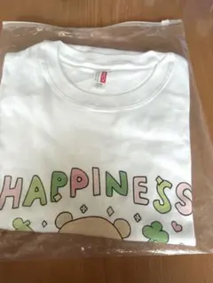 チェゴシム風　リス　HAPPINESS AND LUCK Tシャツ ホワイト L