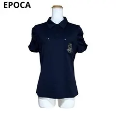 エポカ　EPOCA　ポロシャツ　M　ネイビー　美品　b6f031のサムネイル