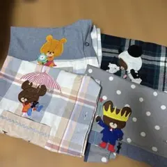 エプロン 4点セット大きいサイズ3L4Lくまのがっこう保育士幼稚園保育園