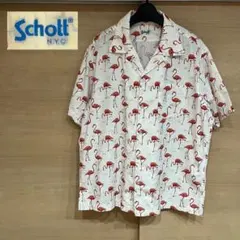 Schott ショット フラミンゴ柄 半袖アロハシャツのサムネイル