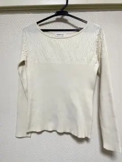 NATURAL BEAUTY BASIC アイボリー ニット M