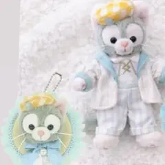 ダッフィー&フレンズ　ジェラトーニ　ぬいぐるみバッジ　クリップ　2点セット