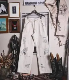 TATOO FLASHPRINT MODERNDENIM DOUBLE KNEEのサムネイル