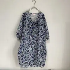 【Ehyphen world gallery】チュニック　ワンピース 花柄　紫
