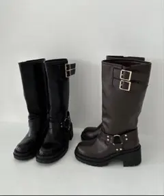 ナイスクラップ　バイカーブーツ バックル付き