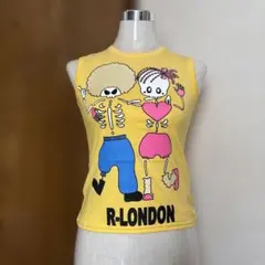 R-LONDON スケルトンプリント タンクトップ