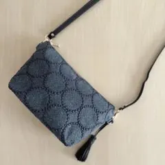 ラスト❗️【スマホショルダー】ミナペルホネン タンバリン チャコール