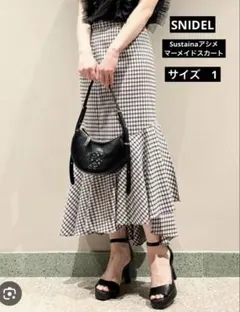 snidel Sustainableアシメマーメイドスカート チェック