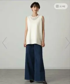 Spick & Span ジオメトリックレースノースリーブブラウス - メルカリ