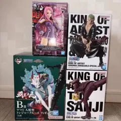 【4点セット】ワンピース フィギュア 一番くじ ヤマト ゾロ サンジ ボニーのサムネイル