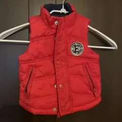 ダウンベスト ベビー 90 95 TOMMY HILFIGER 中古 中綿 赤