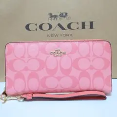 COACH 長財布 CW778 ピンク リスト付き - メルカリ