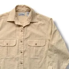 90s L.L.Bean OLD チェック柄 シアサッカー 長袖シャツ