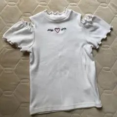 ALGY 肩出しフリル袖 Tシャツ ホワイト　130