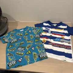 建設機械と車両のTシャツ2枚セット 90cm