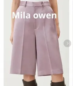 Mila owen ミラオーウェン サテンハーフパンツ ラベンダー 1 Mのサムネイル