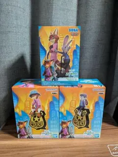 ディズニー　ズートピア2 フィギュア　3体　まとめ売り　ニック　ジュディ