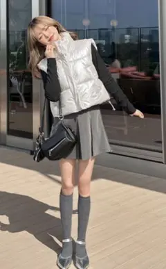 GRL アイボリー ダウンベストグレイル