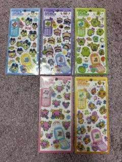 お*️様 平成ハッピーフォンステッカー　たまごっち　5枚セット