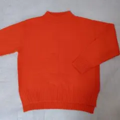 長袖　ニット　セーター　オレンジ