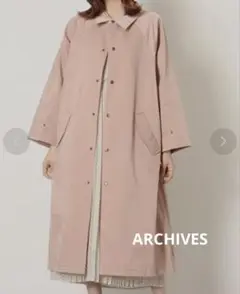 ARCHIVES アルシーヴ　ステンカラーコート　ピンク　フリーサイズ
