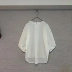 美品】クラネCLANE ボリュームスリーブシャツ パフスリーブ 七分袖 1 M 