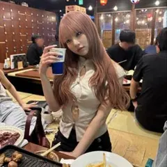 ベージュ チャイナ風 ノースリーブ トップス