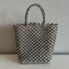ミニサイズ)即購入OK)ワイヤーバッグシルバー ハンドメイド - メルカリ