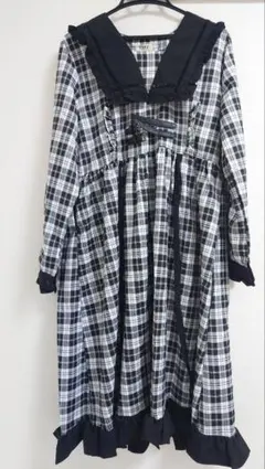 大きいサイズ チェックワンピース【3L-5L】