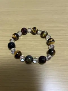 値下げ★天然石 マルチカラー タイガーアイ ブレスレット