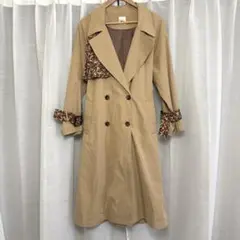 idemチェックプリーツトレンチコートFREEサイズ（花柄）