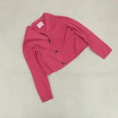 ✨ ZARA ザラ ✨ 13-14 カーディガン ピンク ボタン リブニット