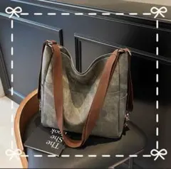 リュック　ショルダー　斜め掛け 2wayグレー 無地 ポケット