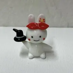 【難あり】ガラス細工　ハロウィンパーティー　うさぎ　メガネと帽子B
