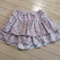 【値下げ不可】花柄フリルスカート 　キュロット　130サイズ