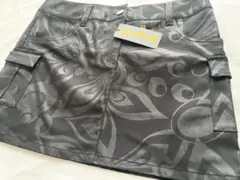 【　新品タグ付き　】LoudMouth LL 総柄　花柄　スカート ブラック