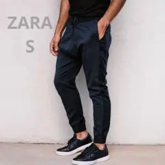 ZARA サイドライン ジョガーパンツ テーパード 黒　 Sサイズ　男女兼用
