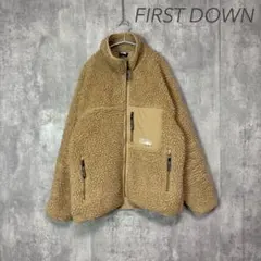 【FIRST DOWN】ファーストダウン ボアフリースジャケット ベージュ S